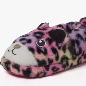 Dearfoams Kid's 4 Slippers Peyton Animal Slip On Clog House Slipper‎ Cat Leopard